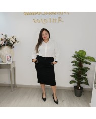 Comprar Falda de Antelina con Cremalleras | La Tendencia Más Chic