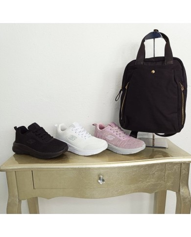 Deportivas Súper Malla Mujer - Ligeras Cómodas Negro Blanco Rosa Deportivas Súper Malla Mujer - Ligeras Cómodas Negro Blanco Rosa