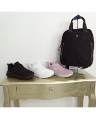 Deportivas Súper Malla Mujer - Ligeras Cómodas Negro Blanco Rosa