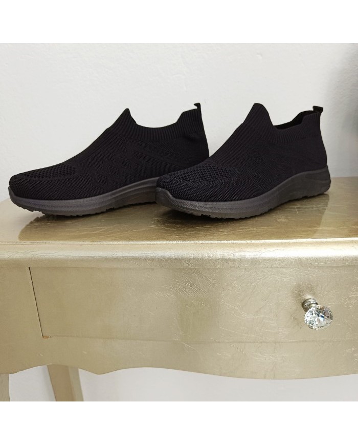 Deportivas Comodonas Slip-On Mujer - Sin Cordones Negras