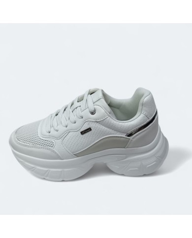 Deportivas Joka Chunky Blancas - Plataforma Malla Mujer Deportivas Joka Chunky Blancas - Plataforma Malla Mujer