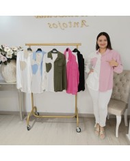 Camisa Bicolor Corazón Mini Elegante | Moda Los Barrios