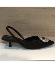 Zapato Reina 2 Fiesta - Slingback Tacón Bajo Joya - Novia