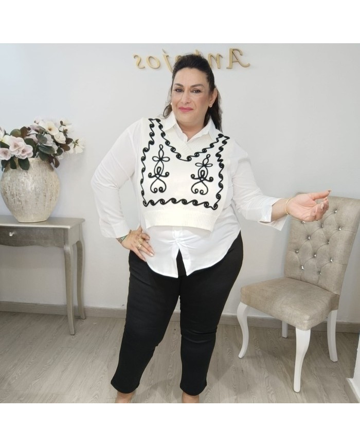 Comprar Camisa Jersey Rosy de Punto Fino | Elegancia y Calidez