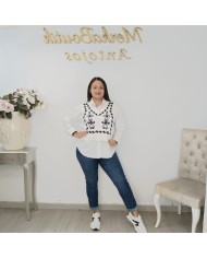 Comprar Camisa Jersey Rosy de Punto Fino | Elegancia y Calidez