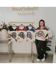 Sudadera California Estilo Vintage Universitario | Oversize Color Block