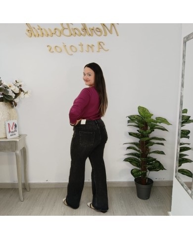 Pantalón Vaquero Negro 2101 | Wide Leg Tiro Alto | MerkaBoutik Pantalón Vaquero Negro 2101 | Wide Leg Tiro Alto | MerkaBoutik