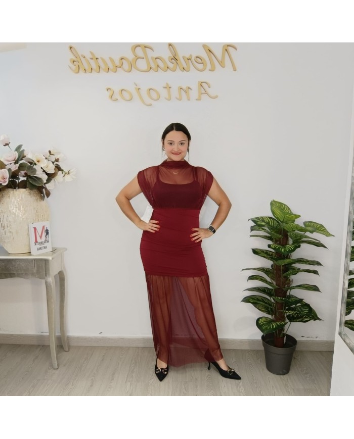 Vestido Saray - Escote Cruzado y Hebilla - Fiesta Elegante