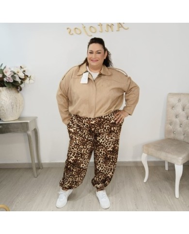 Pantalón Bombacho Leopardo Satén | Moda de Mujer | MerkaBoutik
