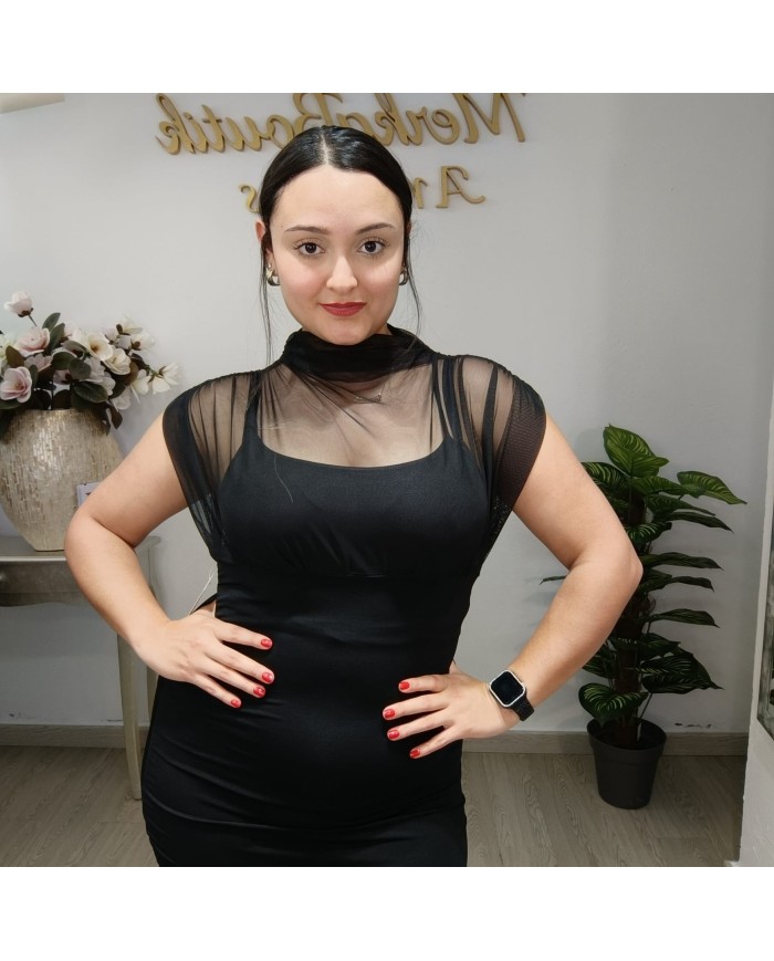 Vestido Saray - Escote Cruzado y Hebilla - Fiesta Elegante