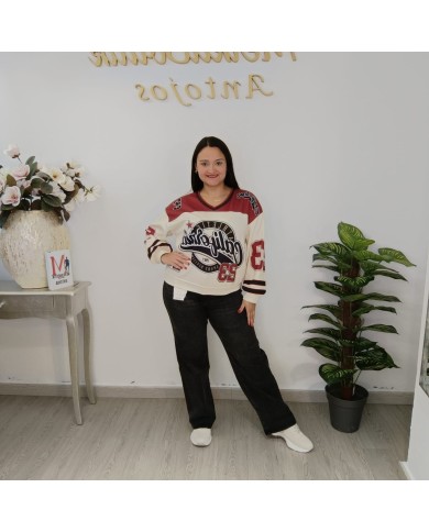 Sudadera CALIFORNIA MINI Oversize | Estilo Jersey Hockey | MerkaBoutik