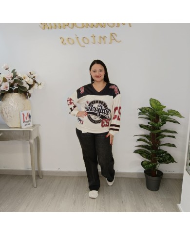 Sudadera CALIFORNIA MINI Oversize | Estilo Jersey Hockey | MerkaBoutik