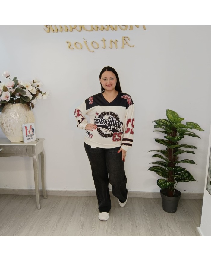 Sudadera CALIFORNIA MINI Oversize | Estilo Jersey Hockey | MerkaBoutik