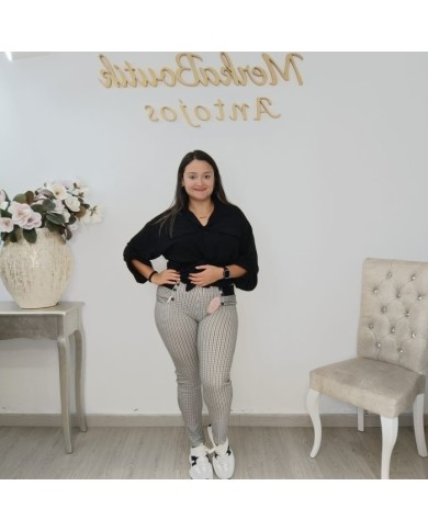 Leggins Pata de Gallo | Leggins de Punto Elastizado | MerkaBoutik