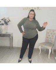 Blusa Góndola Manga Tres Cuartos Crepé | Estilo Los Barrios