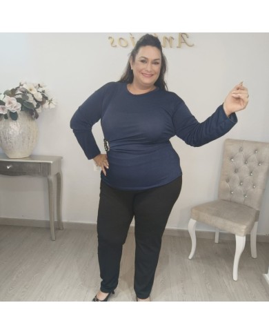 Blusa Góndola Manga Tres Cuartos Crepé | Estilo Los Barrios