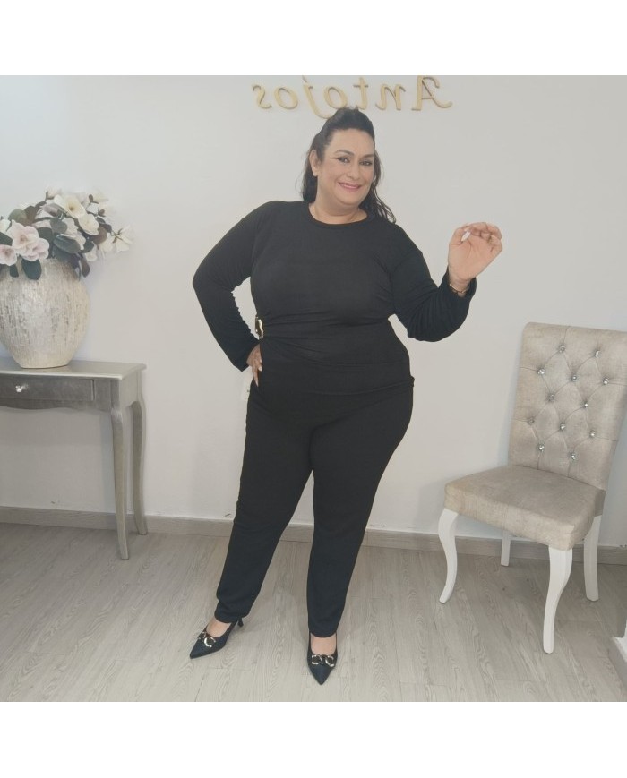 Blusa Góndola Manga Tres Cuartos Crepé | Estilo Los Barrios