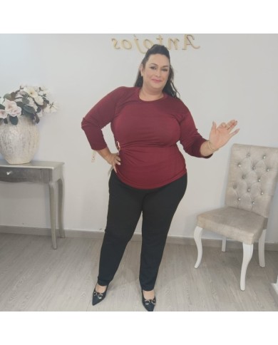 Blusa Góndola Manga Tres Cuartos Crepé | Estilo Los Barrios