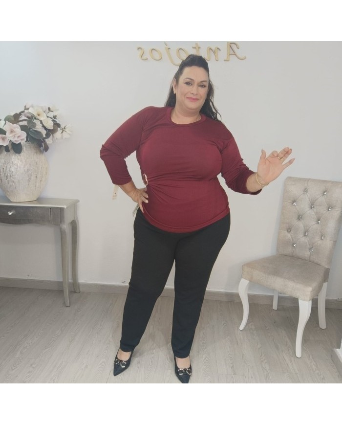 Blusa Góndola Manga Tres Cuartos Crepé | Estilo Los Barrios