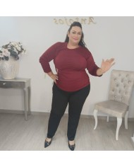 Blusa Góndola Manga Tres Cuartos Crepé | Estilo Los Barrios