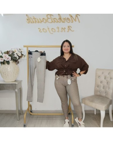 Leggins Pata de Gallo | Leggins de Punto Elastizado | MerkaBoutik