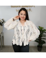 Camisa de Manga Larga con Transparencias Elegantes | Moda Los Barrios