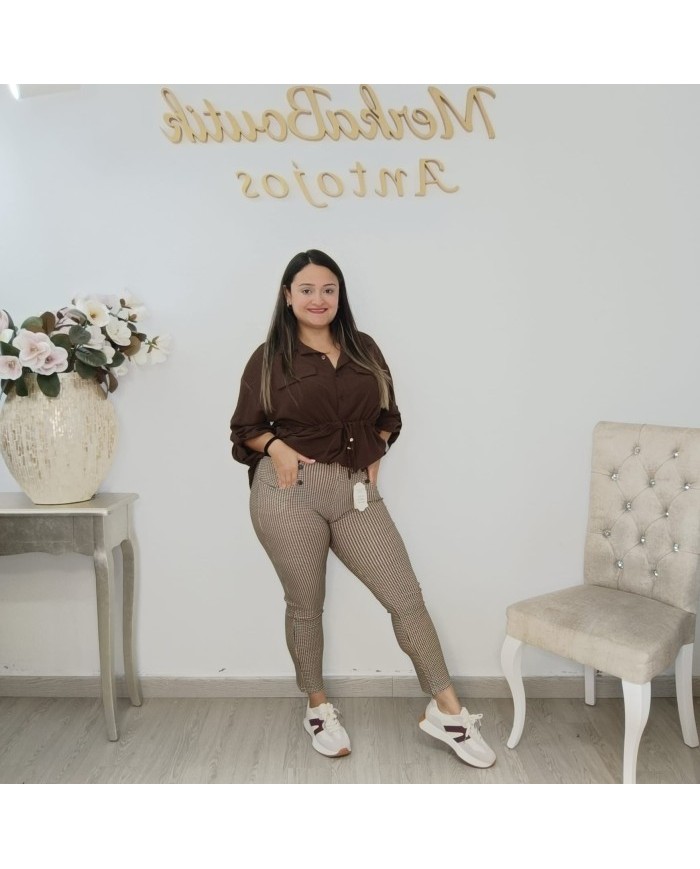 Leggins Pata de Gallo | Leggins de Punto Elastizado | MerkaBoutik