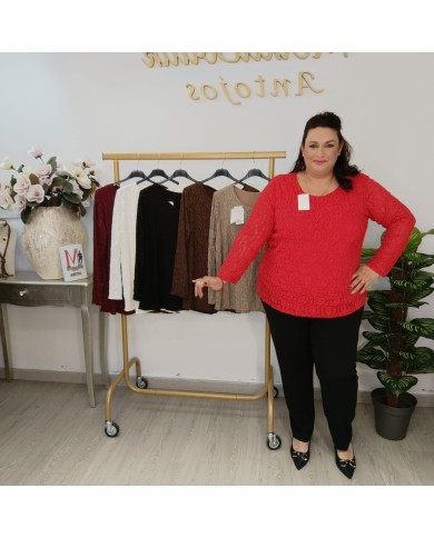 Blusa Belén Encaje/Guipur - Manga Larga - Varios Colores