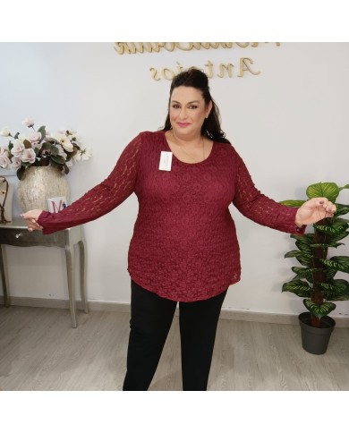 Blusa Belén Encaje/Guipur - Manga Larga - Varios Colores