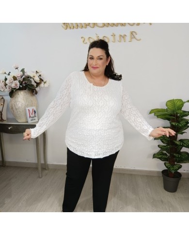 Blusa Belén Encaje/Guipur - Manga Larga - Varios Colores