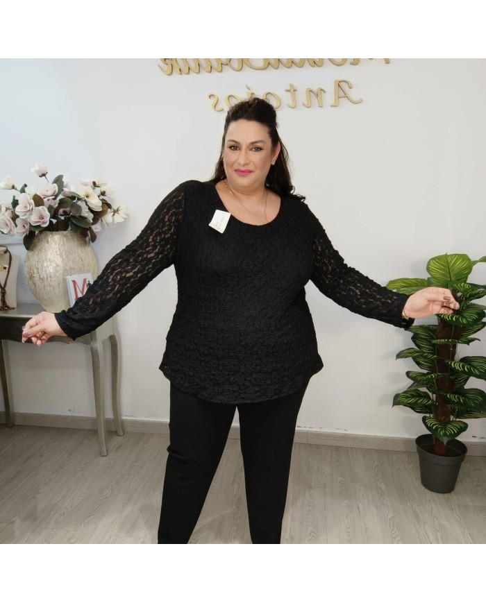 Blusa Belén Encaje/Guipur - Manga Larga - Varios Colores