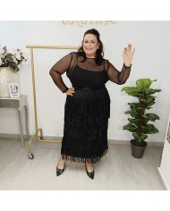 Blusa Reina Lentejuelas - Top Brillo Manga Larga - Fiesta