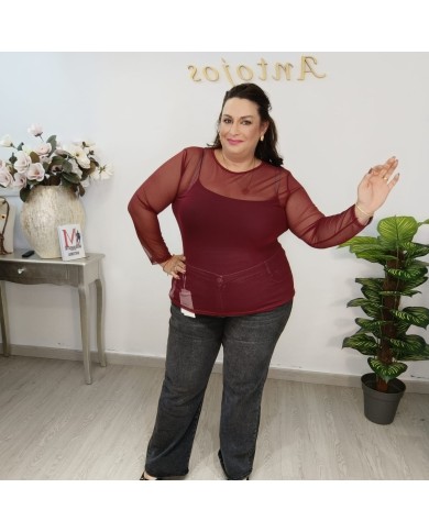 Blusa Reina Lentejuelas - Top Brillo Manga Larga - Fiesta