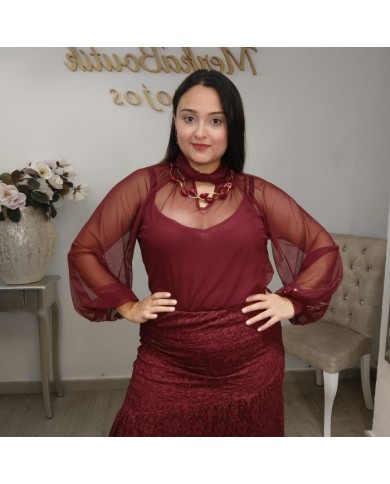 Camisa GASA LOURDES | Manga Volumen y Keyhole | Antojos Camisa GASA LOURDES | Manga Volumen y Keyhole | Antojos