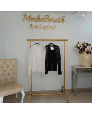 Camisa ENCAJE VELAZQUEZ | Volante y Guipur | MerkaBoutik Antojos