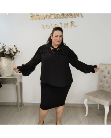 Blusa GASA ANDALUCÍA Volantes | Lazo y Fluida | Antojos