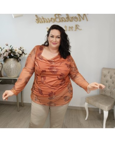 Blusa GASA ESTAMPADA Floral | Transparente y Fluida | Antojos