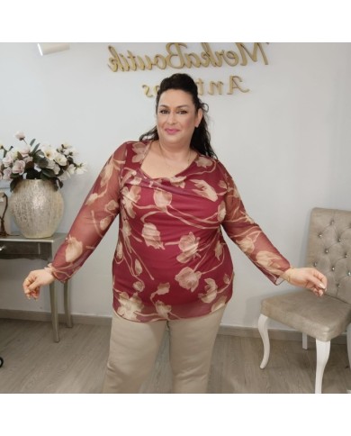 Blusa GASA ESTAMPADA Floral | Transparente y Fluida | Antojos