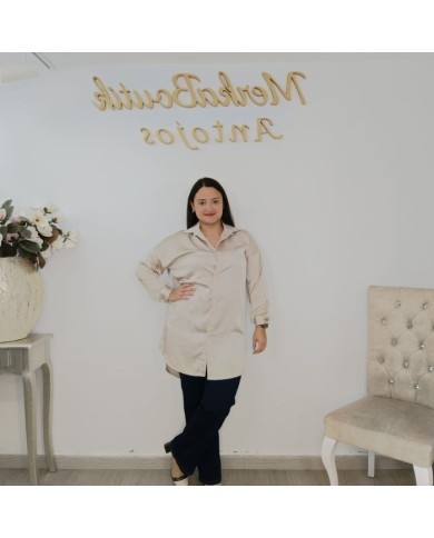 Camisa LARGA SATÉN | Blusón Oversize | MerkaBoutik Antojos