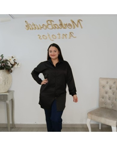 Camisa LARGA SATÉN | Blusón Oversize | MerkaBoutik Antojos