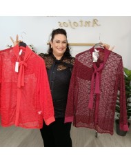 Camisa ENCAJE NUDO | Transparente y Lazada | Antojos