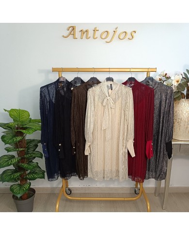 Vestido Encaje Velázquez | Mini Vestido Lazo Elegante | Antojos Vestido Encaje Velázquez | Mini Vestido Lazo Elegante | Antojos