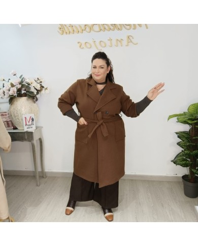 Gabardina Paño MAXI | Abrigo Largo con Cinturón | Antojos