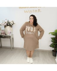 Vestido Brillo LOVE Oversize | Vestido Casual Glitter | Antojos