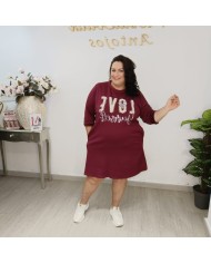 Vestido Brillo LOVE Oversize | Vestido Casual Glitter | Antojos