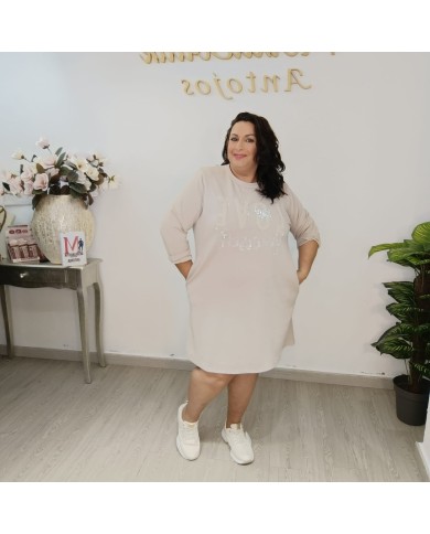 Vestido Brillo LOVE Oversize | Vestido Casual Glitter | Antojos