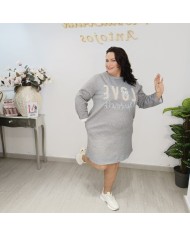 Vestido Brillo LOVE Oversize | Vestido Casual Glitter | Antojos