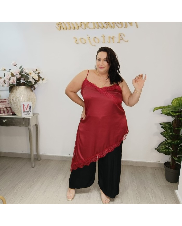 Vestido Lencero Negro Seducción | Slip Dress Asimétrico con Encaje