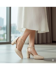 Zapato Duquesa Tacón Bloque | Pulsera T Clásico | MerkaBoutik Antojos