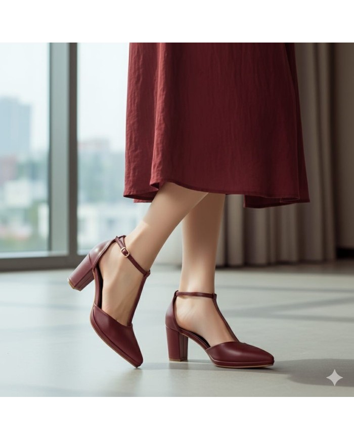 Zapato Duquesa Tacón Bloque | Pulsera T Clásico | MerkaBoutik Antojos